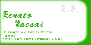 renato macsai business card