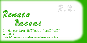 renato macsai business card